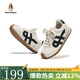 暇步士（Hush Puppies）童鞋兒童運動(dòng)鞋新款男童戶(hù)外輕便防滑軟底女童中大童跑步休閑鞋子 HP5605022米色 37