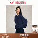 HOLLISTER辣妹經(jīng)典小海鷗寬松抓絨落肩套頭長(cháng)袖衛衣女裝KI352-4218 藍色 L (165/100A)