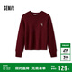 森馬（Semir）史努比系列毛衣女冬彩點含羊毛插肩袖繡花圓領(lǐng)套頭衫101724107025