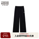Teenie Weenie小熊女裝衛褲2025春夏新款休閑松弛寬松褶皺舒適長(cháng)褲