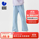 迷你巴拉女童褲子2025春新品寶寶甜美喇叭彈力長(cháng)褲【軟牛仔】