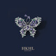 HKHL 蝴蝶胸針高檔女輕奢大氣滿(mǎn)鉆絲巾扣胸花別針生日禮物送女友老婆 滿(mǎn)鉆蝴蝶胸針+輕奢禮盒