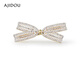 AJIDOU趙麗穎同款發(fā)夾阿吉豆珍珠蝴蝶結側邊夾鴨嘴夾發(fā)飾夾子頭飾女發(fā)卡 白色 1個(gè)