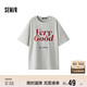 森馬（Semir）短袖T恤女中長款寬松字母潮流個(gè)性2025夏季吸濕速干109325100040