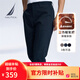 諾帝卡（NAUTICA）【單件直降】【暖氧吧】男裝秋冬保暖紗舒適親膚休閑長(cháng)褲男PE3301 藏青4NV 32