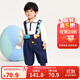 迷你巴拉（minibala）迷你巴拉【軟牛仔】男童女童牛仔褲2024寶寶時(shí)尚背帶褲燈籠褲