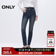 ONLY2025秋季新款復古磨白高腰修身九分鉛筆褲牛仔褲女|125132022 J35 510洗水牛仔藍 M M標準褲長(cháng)
