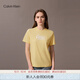 Calvin KleinJeans25夏季女士休閑通勤ck俏皮字母印花純棉短袖T恤47B862G RM9-日光黃 XS