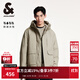 杰克·瓊斯（JACK&JONES）男裝FFUM系列春秋潮流略寬松抽繩連帽立領(lǐng)棉服外套男款224409033 鼠尾草色E02 M 175