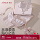愛(ài)慕【禮盒裝】愛(ài)慕25春夏睡衣女舒適開(kāi)衫短袖九分褲發(fā)圈家居服套裝