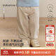 babylove嬰幼兒褲子春款長(zhǎng)褲外出休閑運(yùn)動(dòng)褲百搭男女寶寶束腳褲純色衛(wèi)褲 沙灘咖 100