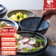 陶趣居日本進(jìn)口青海波釉下彩米飯碗面碗日式和風(fēng)陶瓷餐具湯碗家用日料 加大厚缽23.5cm