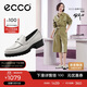 愛(ài)步（ECCO）樂(lè )福鞋女 經(jīng)典厚底百搭英倫風(fēng)皮鞋 摩登女鞋490013 石灰色37
