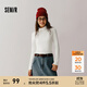 森馬（Semir）森柔毛衫|毛衣女2024新款基礎款高領(lǐng)修身針織衫純色百搭打底衫 白色調00411 M /160/84A