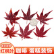 秋季咖啡真空紅楓葉樹(shù)葉裝飾擺盤(pán)點(diǎn)綴蛋糕烘焙雞尾酒日料刺身擺件 紅楓葉10片【咖啡雞尾酒裝飾】