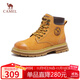 駱駝（CAMEL）【山澤】大黃靴男馬丁靴男休閑工裝靴 L14W307636R 土黃(加絨) 40