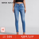 MISS SIXTY復古中藍色牛仔褲女雙扣修身顯瘦小腳褲鉛筆褲九分褲 中藍 27