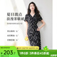 歐莎（OSA）法式波點(diǎn)連衣裙女2025夏新款氣質(zhì)高級感小個(gè)子雪紡中長(cháng)款裙子七夕 黑杏波點(diǎn) M