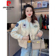 皮爾卡丹（pierre cardin）夾棉美式棒球服外套女2026春季新款小個(gè)子二棉短款飛行員夾克 香檳色【夾棉/二棉-春秋款】 XL 125-150斤
