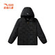 ANTA兒童羽絨服男大童2025冬季新款短款羽絨服保暖防風(fēng)外套 基礎黑-2 160 cm 充絨量70g