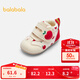 巴拉巴拉寶寶步前鞋嬰兒鞋輕便防滑女童鞋春秋平底鞋可愛(ài) 白紅色調00416 15碼 (腳長(cháng)9.8-10.2/內長(cháng)11.2)