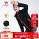 駱駝（CAMEL）瑜伽服加絨加厚運動(dòng)服外套休閑長(cháng)袖抓絨衣 Y23CY05017 幻影黑