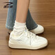 德?tīng)柣荩―EERWAY）女鞋小白鞋子女2025新款秋冬百搭板鞋厚底增高休閑運動(dòng)鞋 米色 39