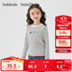 巴拉巴拉balaOne兒童t恤男女寶長(cháng)袖上衣打底衫2025秋裝彈力萌208325100201