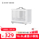 閃鱗G300 MATX機箱 (約16L/便攜式機箱/340mm長(cháng)顯卡/164mm風(fēng)冷/14CM ATX電源/Type-c) G300白色款