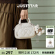 歐時(shí)納（JUST STAR）多功能保齡球包包女款2025新款手提包單肩斜挎包旅行背包七夕禮物 奶油白+小熊掛飾