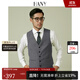 漢尼（HANY）【100澳毛】羊毛西裝馬甲男士黑色高級正裝馬夾結婚新郎西服背心 奧紐斯灰【單排5?？邸?M (48)