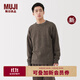 無(wú)印良品（MUJI）男式安第斯羊毛圓領(lǐng)毛衣男款針織衫羊毛衫25年秋冬新品男裝 卡其綠 L （175/100A）