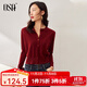 歐莎（OSA）小香風(fēng)紫色針織開(kāi)衫外套新款女外搭上衣空調衫遮陽(yáng)衫秋 棗紅 XL