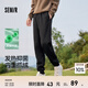 森馬（Semir）休閑褲男搖粒絨針織褲發(fā)熱抑菌寬松束腳褲冬季長(cháng)褲情侶錐形褲 黑色90001 M