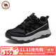 駱駝男士休閑鞋戶(hù)外城市徒步鞋透氣網(wǎng)鞋運動(dòng)鞋 P14A342602 夜黑色 40