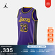 耐克喬丹洛杉磯湖人隊男子透氣美式球衣速干JORDAN NBA DO9530 508全域紫/勒布朗·詹姆斯 23 L