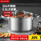 美廚（maxcook）湯鍋 304不銹鋼湯鍋湯煲24cm 加厚復合底 電磁爐通用MCT8244