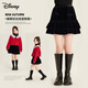 迪士尼（Disney）女童裙子半身裙秋冬蝴蝶結絲絨蛋糕裙女童黑色短裙TD3EQ021