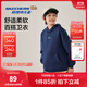 Skechers斯凱奇秋冬新款童裝兒童百搭針織連帽套頭衛衣L325K008/L425K071 加絨/藏青色/002Z 160