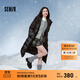 森馬（Semir）羽絨服女冬長(cháng)款開(kāi)叉90絨子黑色防潑水連帽保暖休閑百搭鵝絨服 黑色（灰鵝絨）90001 M