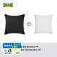 宜家（IKEA）DYTAG迪淘格靠墊套臥室客廳沙發(fā)純亞麻質(zhì)感深米色簡(jiǎn)約 黑色套+羽毛芯 50*50cm