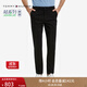 TOMMY HILFIGER秋冬男裝都市商務(wù)通勤彈力斜紋純色修身顯瘦西褲長(zhǎng)褲休閑褲 黑色001 -修身版-拍大一碼 34 (2.7尺)