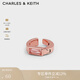 CHARLES&KEITH棱鏡半寶石耳骨夾生日禮物CK5-42120323 Rose Gold玫瑰金色 R
