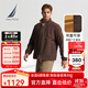 諾帝卡（NAUTICA）【商場(chǎng)同款】男裝秋冬新款防輕濺水雙面穿立領(lǐng)厚外套棉服男JO4309 橡皮棕20M M