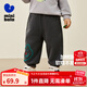 迷你巴拉男童女童新款褲子搖粒絨寬松長(cháng)褲【蹦蹦褲】2025秋冬新款 中灰20410 90