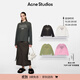 Acne Studios 男女同款 做舊1996印花寬松落肩長(zhǎng)袖T恤上衣CL0197 淡黑色 XS -女 / XXS-男