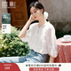 香影白色萊賽爾天絲襯衫女2025夏季新款木耳邊立體蝴蝶甜美風(fēng)上衣 白色 S 155/80A/85-95斤