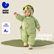 迷你巴拉【三防】巴拉羽絨連體衣嬰兒衣服寶寶萌趣爬服加厚2025秋冬新款 豆沙綠40016-恐龍綠 【防水防油污】 90 cm 【充絨量81.9g】