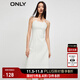 ONLY收腰氣質(zhì)休閑短裙牛仔吊帶連衣裙女|123342002 J2Z 白色牛仔提花印花 M 165/84A