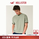HOLLISTER25夏季新款美式情侶棉質(zhì)圓領(lǐng)短袖T恤男裝女裝324-5252 鼠尾草色 M (180/100A)